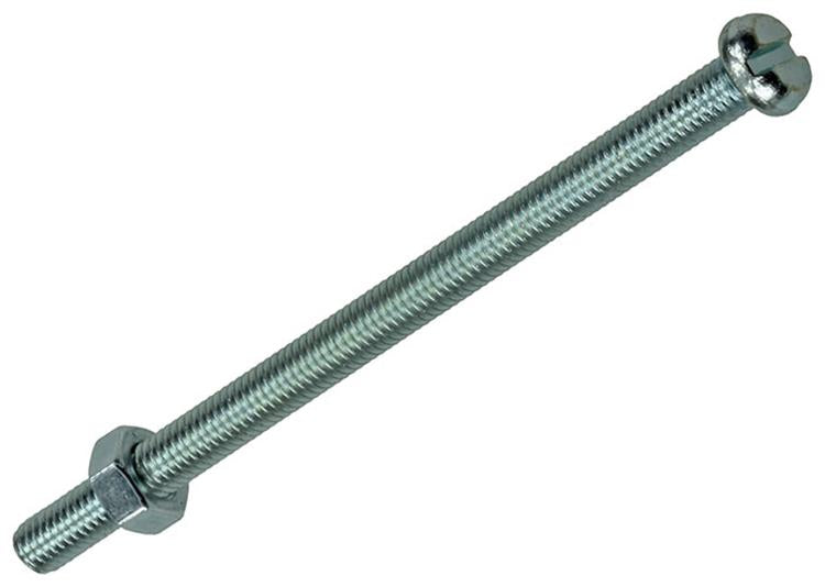 Mack 1017530 - metaalschroef cyl. kop + moer verz. 3 st m5 x 80 mm | 5 stuks