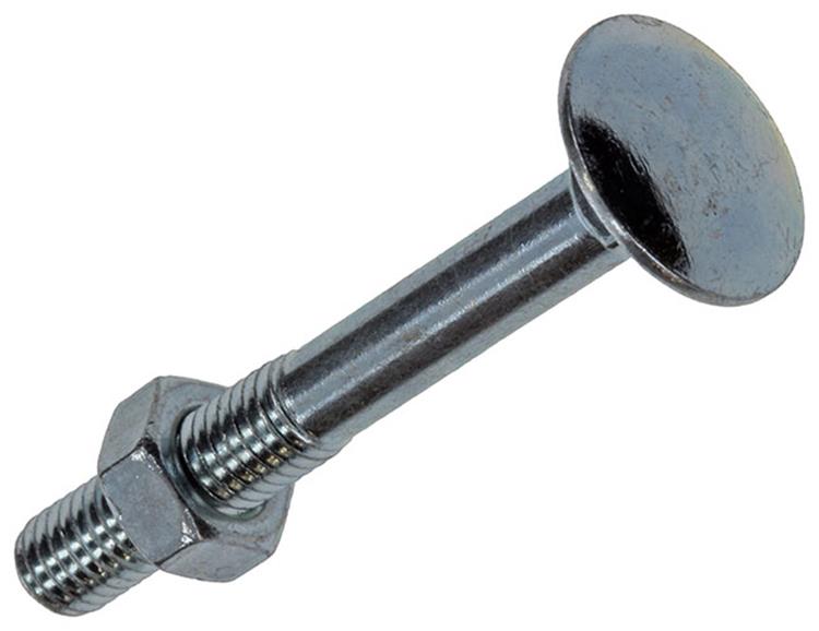 Mack 1017564 - houtbout + moer staal verzinkt10 st m5 x 40 mm | 5 stuks