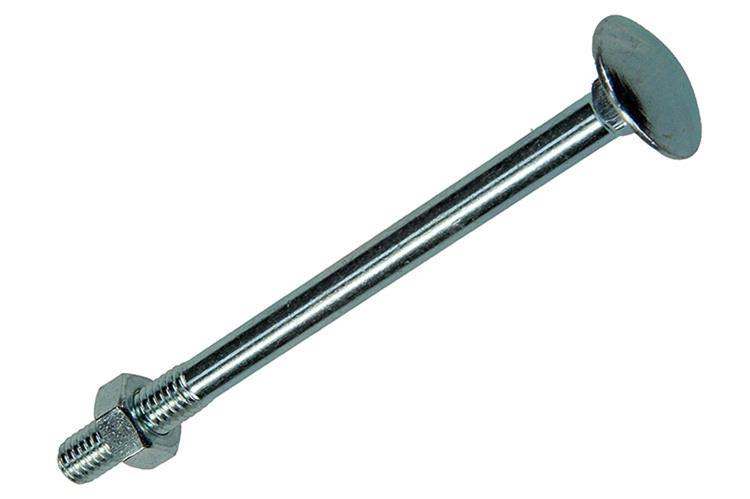 Mack 1017574 - houtbout + moer staal verzinkt4 st m6 x 80 mm | 5 stuks
