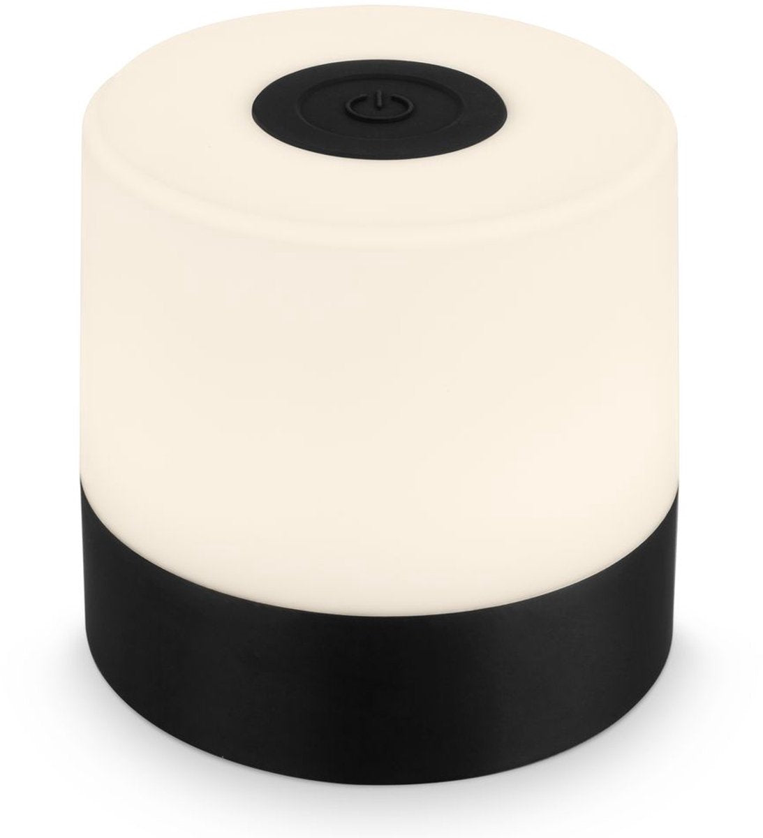 B.k.licht briloner - oplaadbare mini tafellamp - met usb-c - draadloos - dimbaar - buitenlamp - kinderlamp - 2.700k warm wit licht - 7x7 cm - zwart