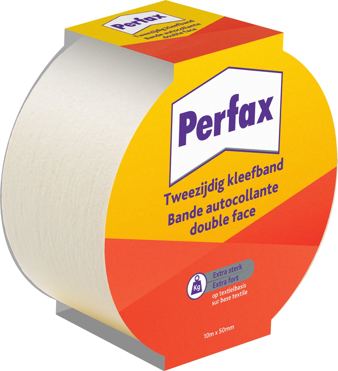 Perfax tweezijdige kleefband 10m | sterke hechting voor diverse oppervlakken | ideaal voor montage, reparatie en decoratie