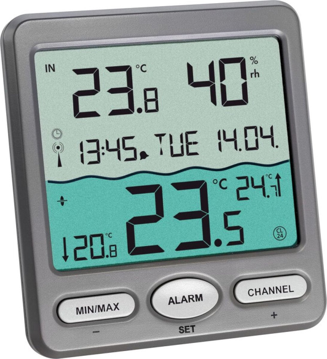 Tfa dostmann tfa tijdsein gestuurde zwembadthermometer