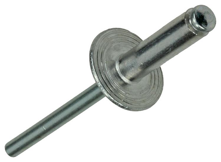 Mack 1020310 - 10 blindnieten alu brede kop 4,8x16mm | 5 stuks