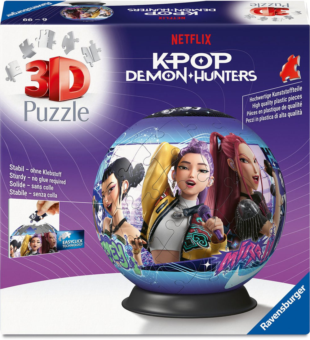 Ravensburger - 3d puzzel bal - kpop demon hunters - 72 stukjes