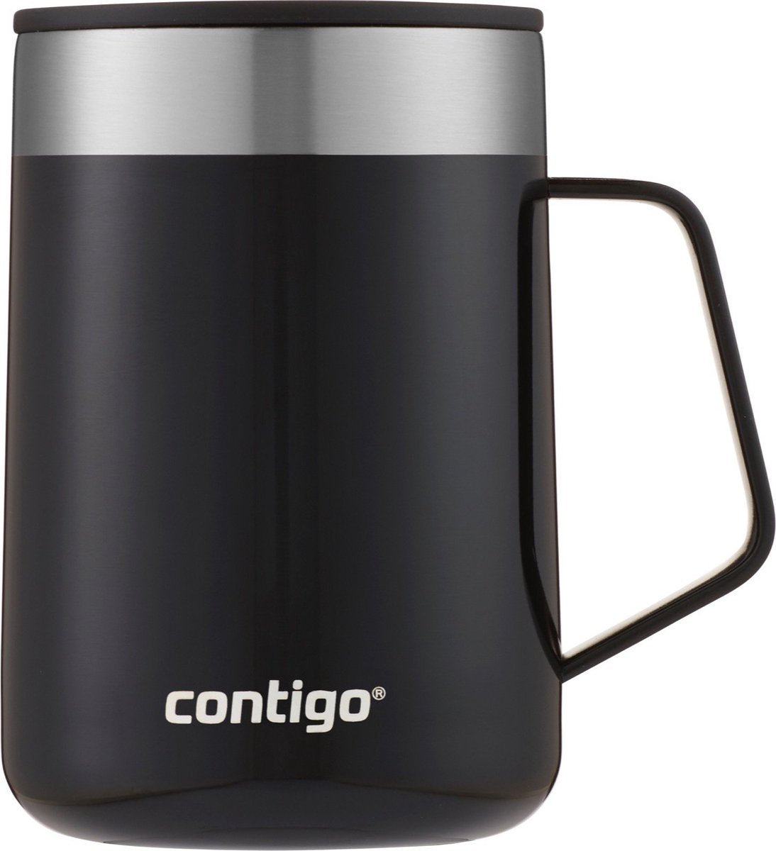 Contigo contingo streeterville desk mug, geïsoleerde roestvrij stalen thermoskoffiebeker met handgreep en deksel, houdt koffie en thee tot 5 uur warm, ideaal voor zowel kantoor als thuis, 410 ml | licorice