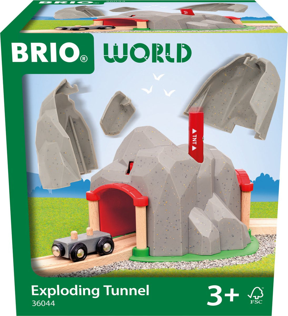 Ravensburger brio world – 36044 ontploffende tunnel | set speelgoedtreintjes voor kinderen vanaf 3 jaar