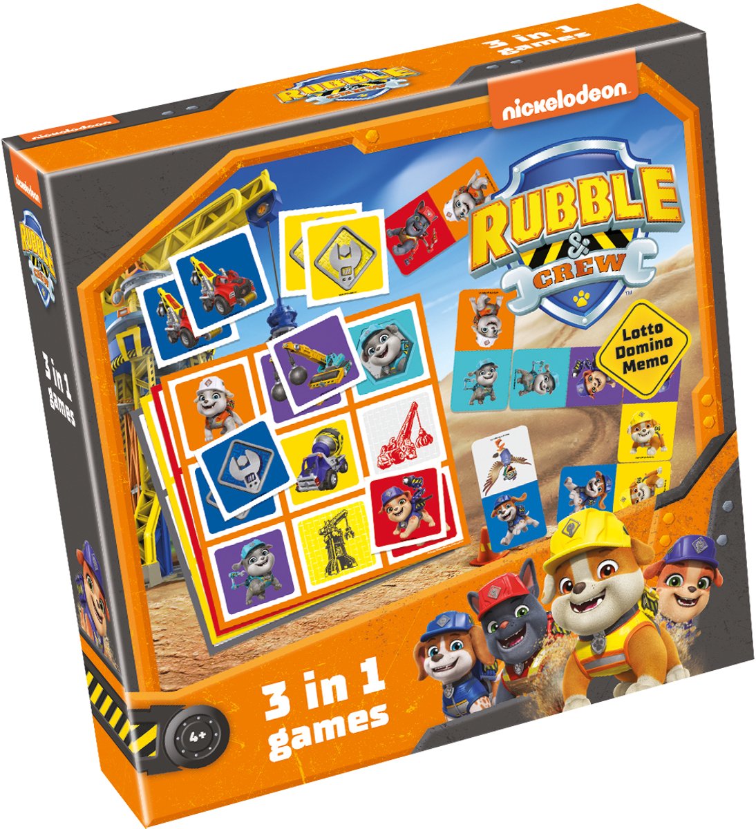 Selecta Paw Patrol Rubble Crew 3in1 Memo Lotto Domino