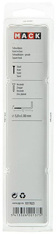 Mack 1017823 - schroefduim staal verzinkt 4st 5,0 x 80 mm | 5 stuks