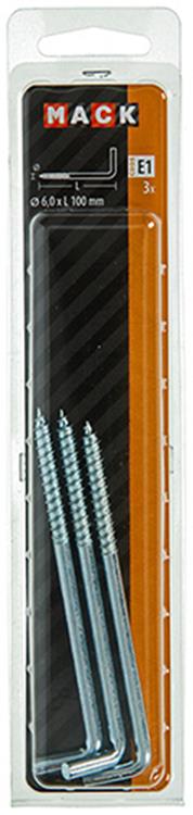 Mack 1017824 - schroefduim staal verzinkt 3 st 6,0 x 100 mm | 5 stuks