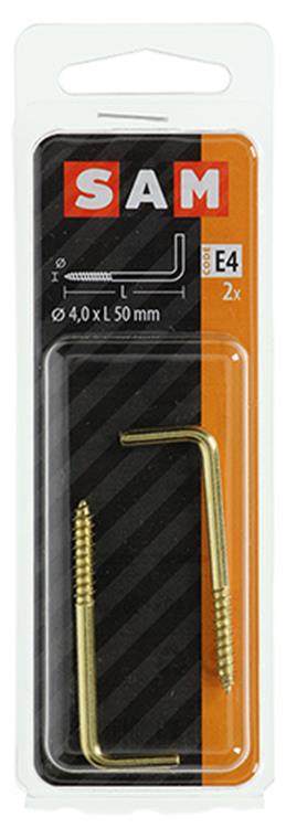 Mack 1019704 - schroefduim messing 2 st 4,0 x 50mm | 10 stuks