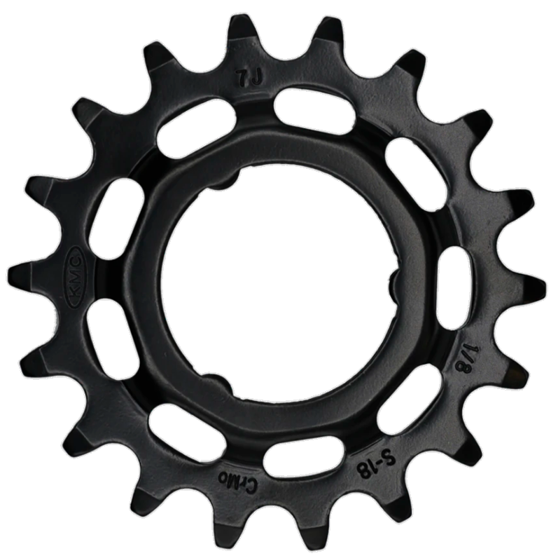 KMC tandwiel Shimano breed 18T achter zwart