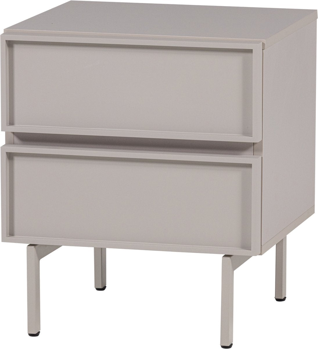 Woood tours ladekast nachtkastje 2 lades melamine mdf - zand