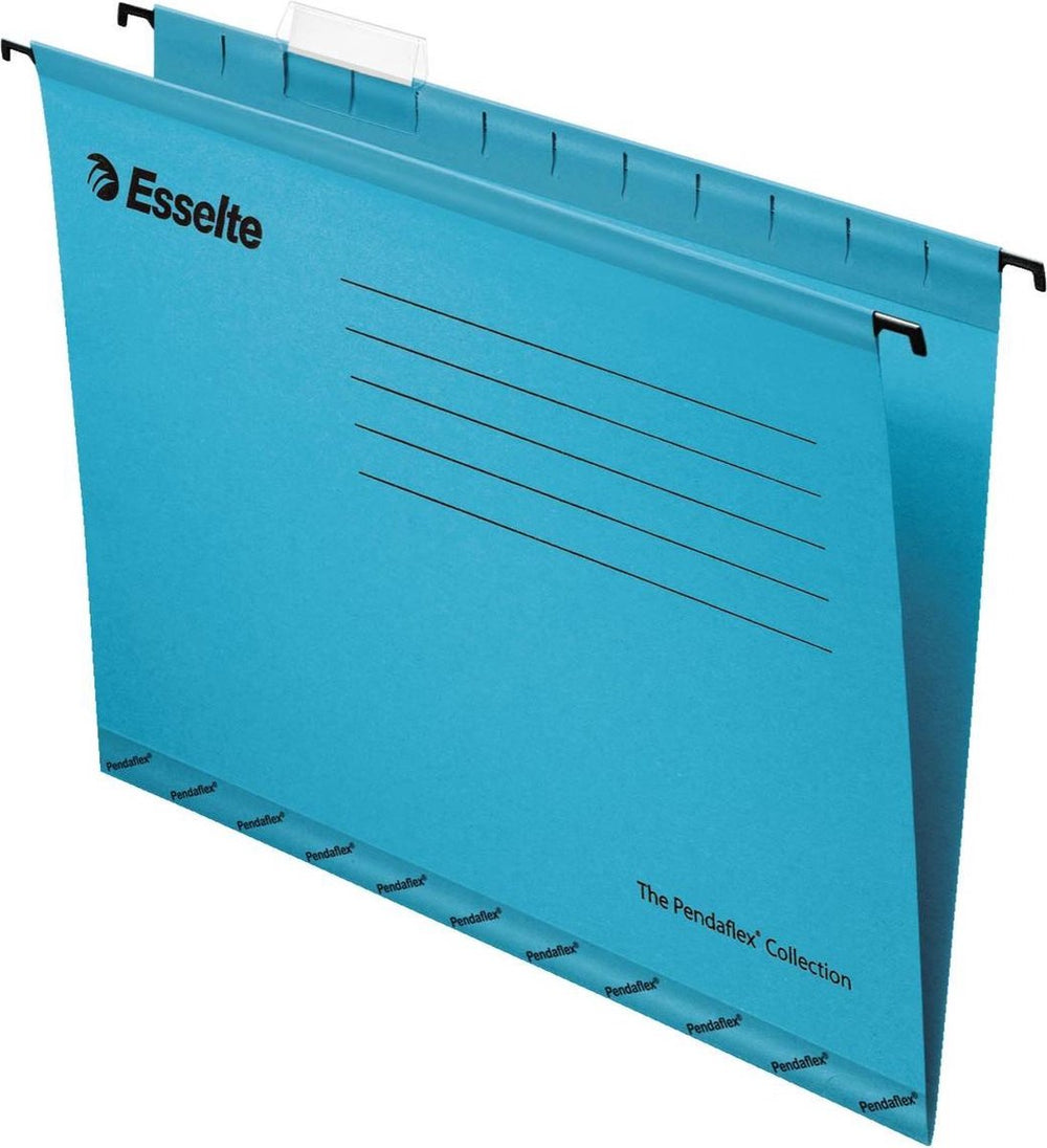 Esselte classic versterkte hangmap - a4 - 25 stuks - blauw - voor thuiswerken - ideaal voor thuiskantoor