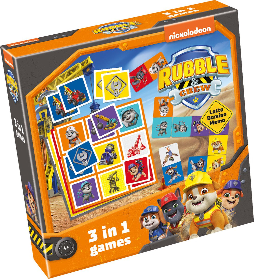 Selecta Paw Patrol Rubble Crew 3in1 Memo Lotto Domino