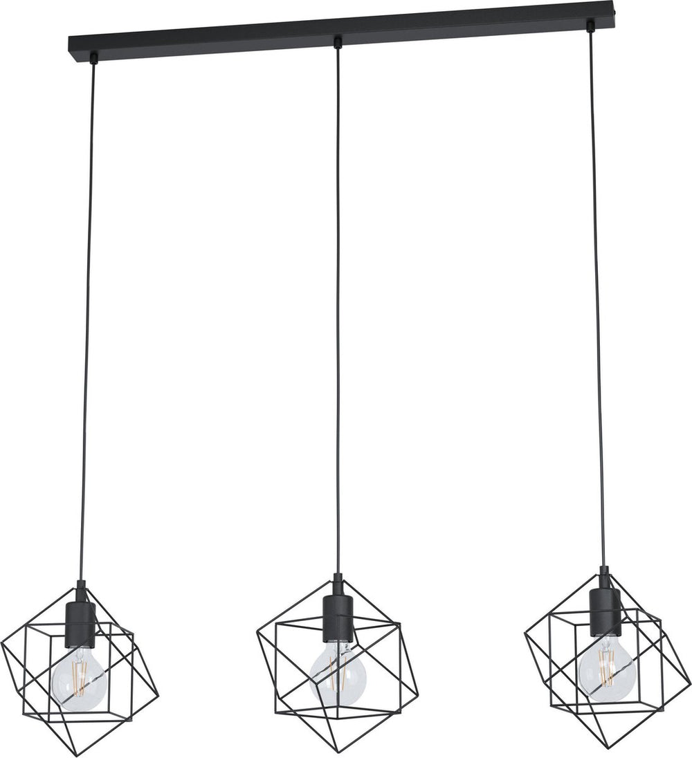 Eglo straiton - hanglamp - e27 - 90,5 cm - zwart