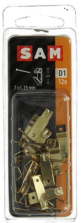 Mack 1017853 - kaderhaak staal vermessingd 12 st 7 x 23 mm | 10 stuks