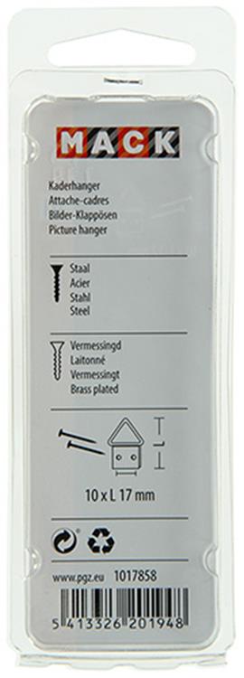 Mack 1017858 - kaderhanger staal vermessingd 6 st 10 x 17 mm | 10 stuks