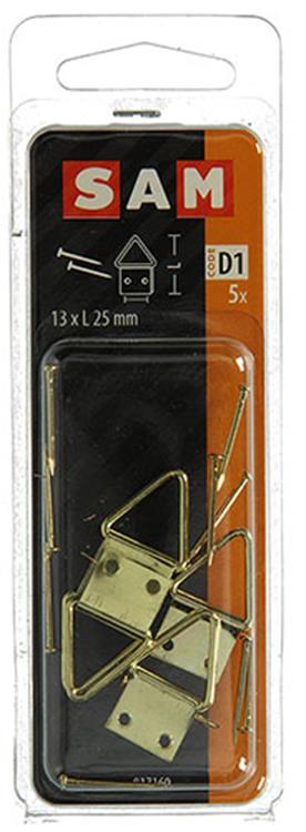 Mack 1017859 - kaderhanger staal vermessingd 5 st 13 x 25 mm | 10 stuks