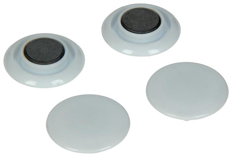 Mack 1017872 - bordmagneet kunststof wit 4 st30 mm | 10 stuks