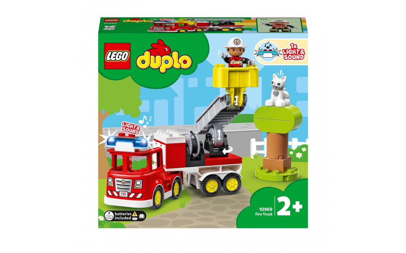 Lego duplo brandweer ladderwagen met boom -10969