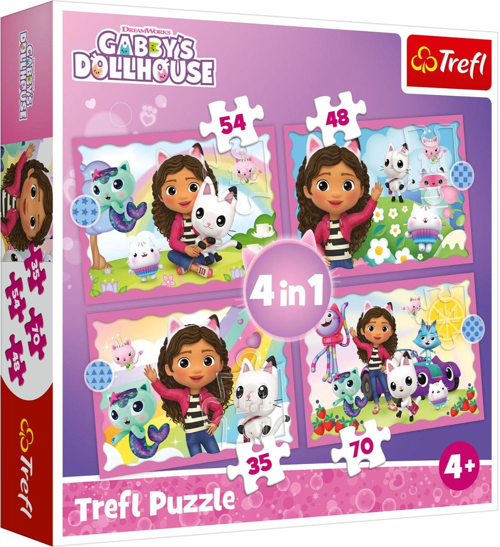 Trefl puzzel gabby's poppenhuis 4 in 1