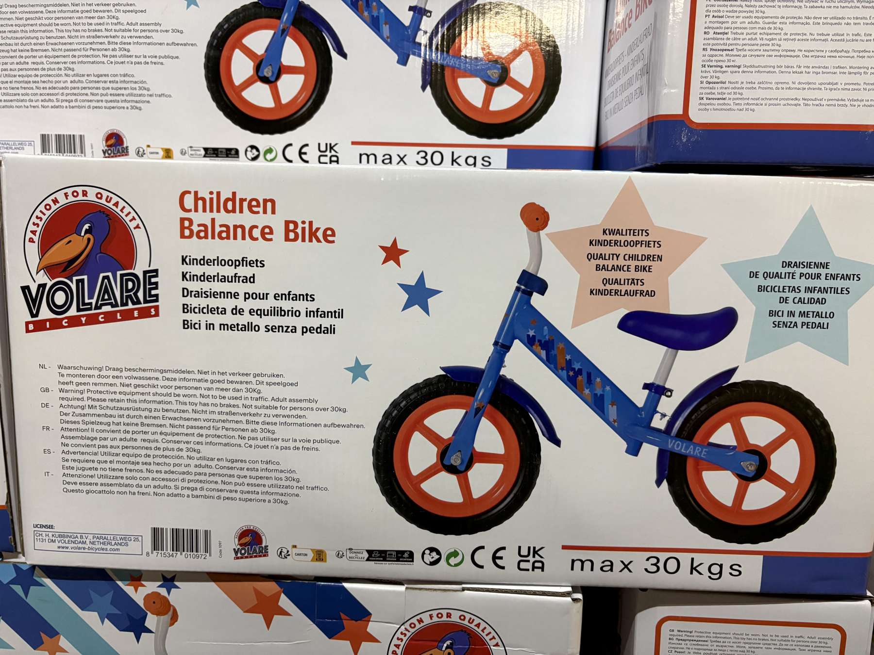 Volare loopfiets - blauw