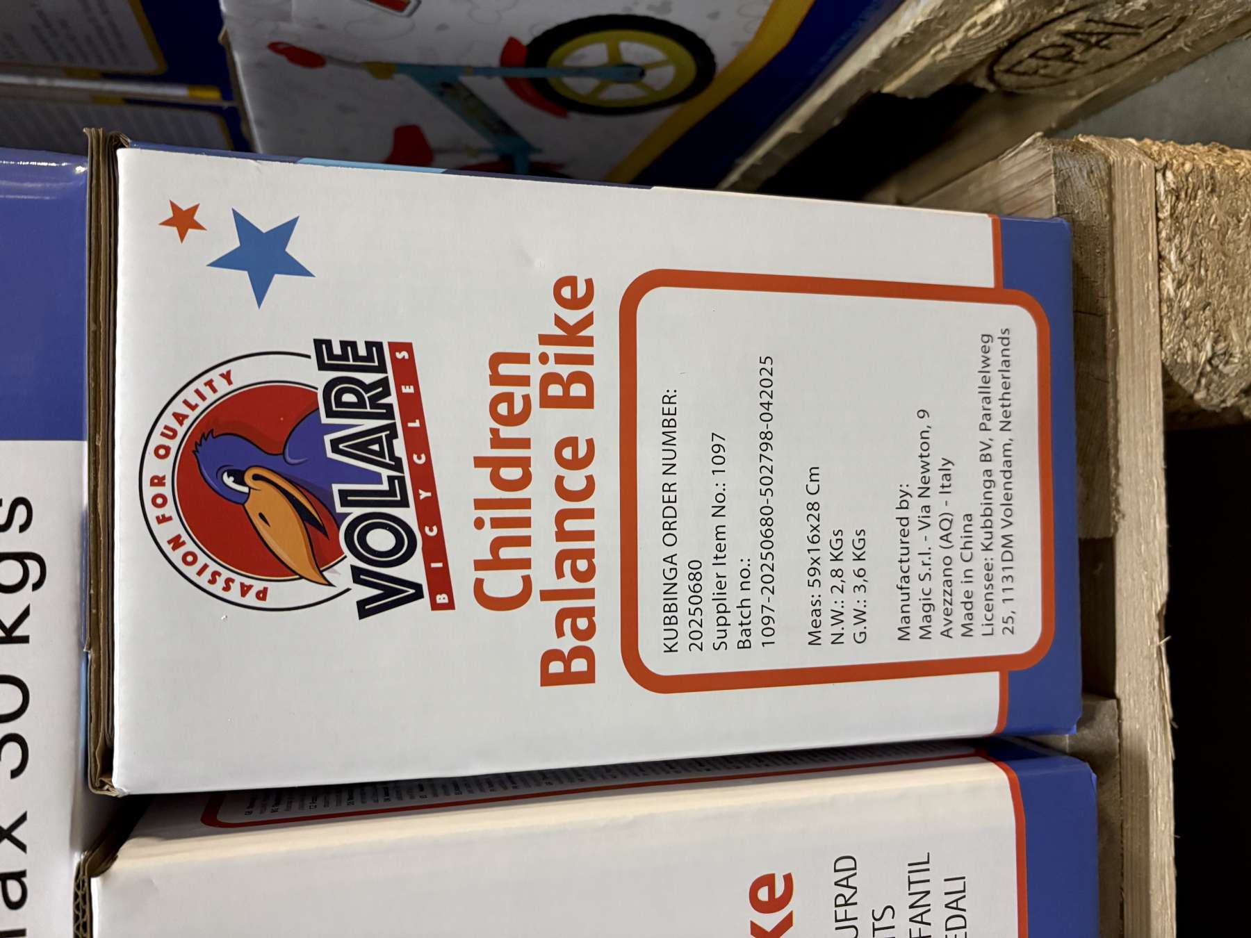 Volare loopfiets - blauw