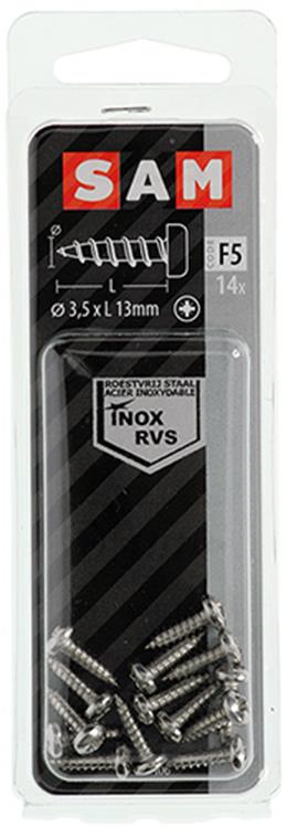Mack 1019781 - zelftappende schroef cyl.kop a2 14 st 3,5 x 13 mm | 10 stuks