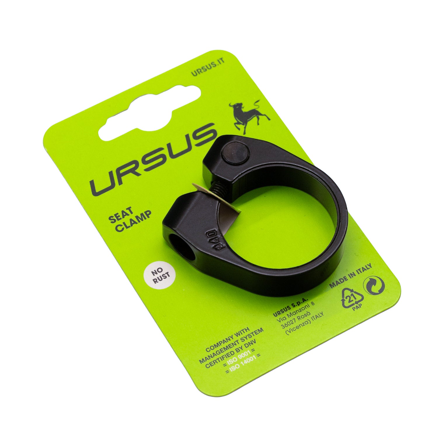 Ursus zadelpenklem ø40.0 mm aluminium - zwart