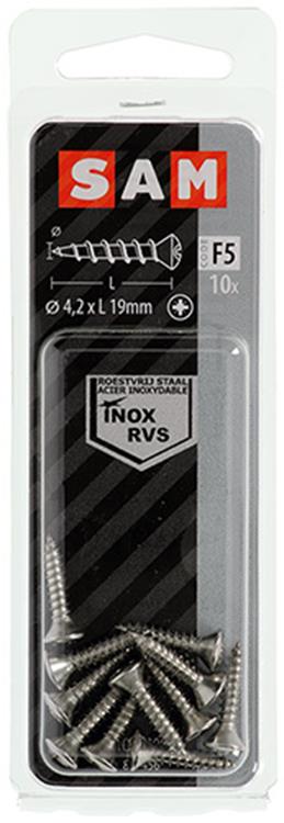 Mack 1019800 - zelftappende schroef bolvz.kopa2 10st 4,2 x 19 mm | 10 stuks