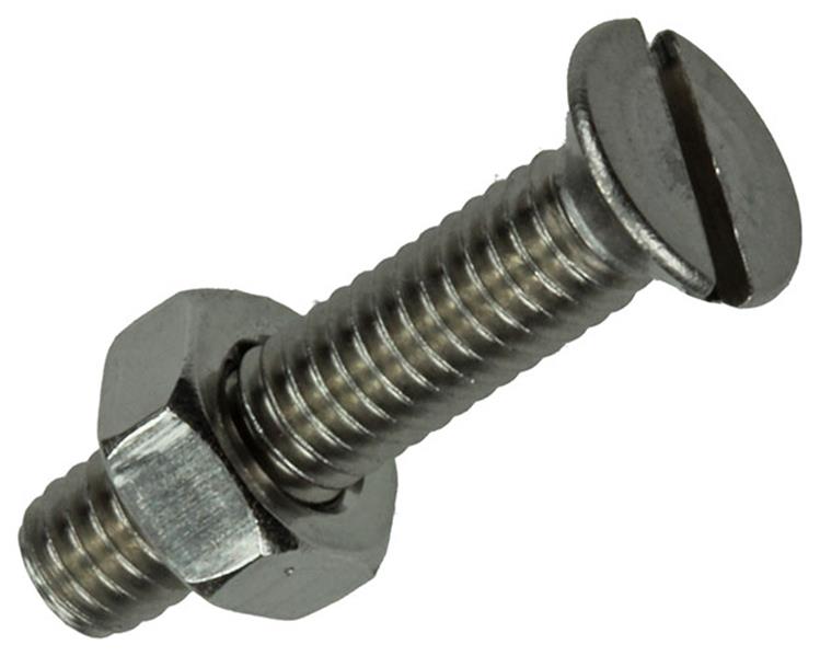 Mack 1019806 - metaalschroef verz. kop + moer rvs 12 st m4x20 | 10 stuks