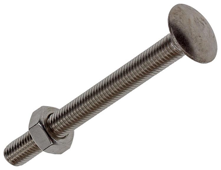 Mack 1019834 - houtbout + moer roestvrijstaal 1 st m10 x 100 mm | 10 stuks