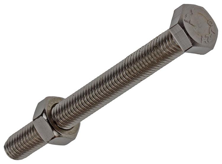 Mack 1019849 - tapbout + moer roestvrijstaal 1 st m10x80 | 10 stuks
