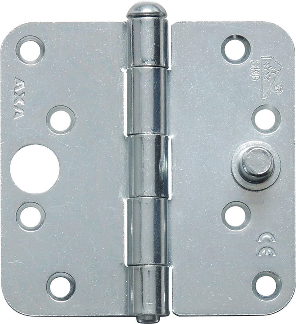 Axa ongelagerd veiligheidsscharnier met ronde hoeken - 89 x 89 mm