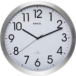Wandklok maul maulmove radiogestuurd wit, zilver