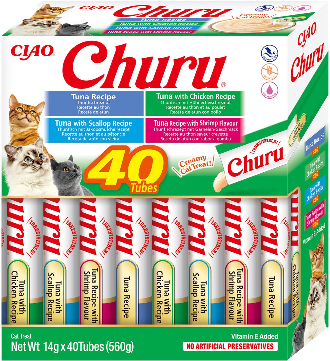 Inaba churu variety box - chicken variety - 40 stuks