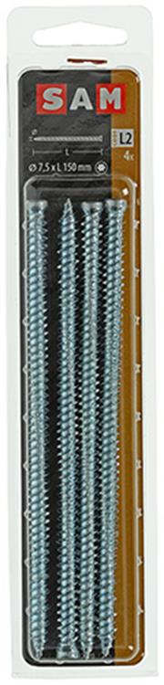 Mack 1019963 - beton raamschroef verzinkt cil.kop 4st 7,5 x152 mm | 5 stuks