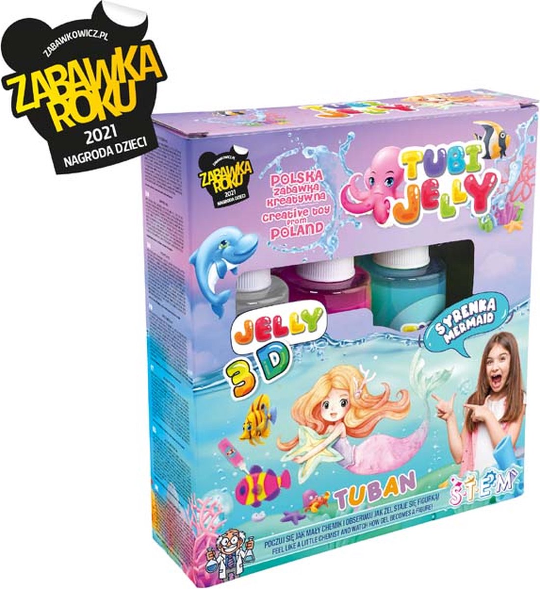 Tuban tubi jelly set with 3 colors mermaid
