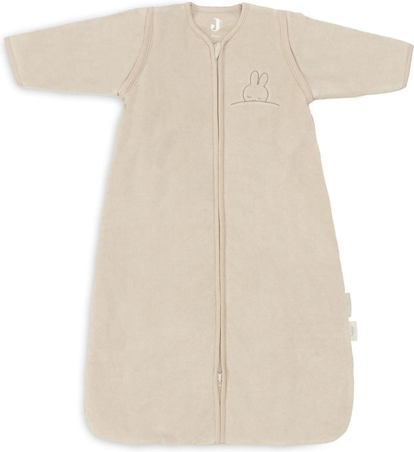 Jollein x nijntje slaapzak winter met afritsbare mouw 70cm sleepy miffy terry - nougat - winterslaapzak
