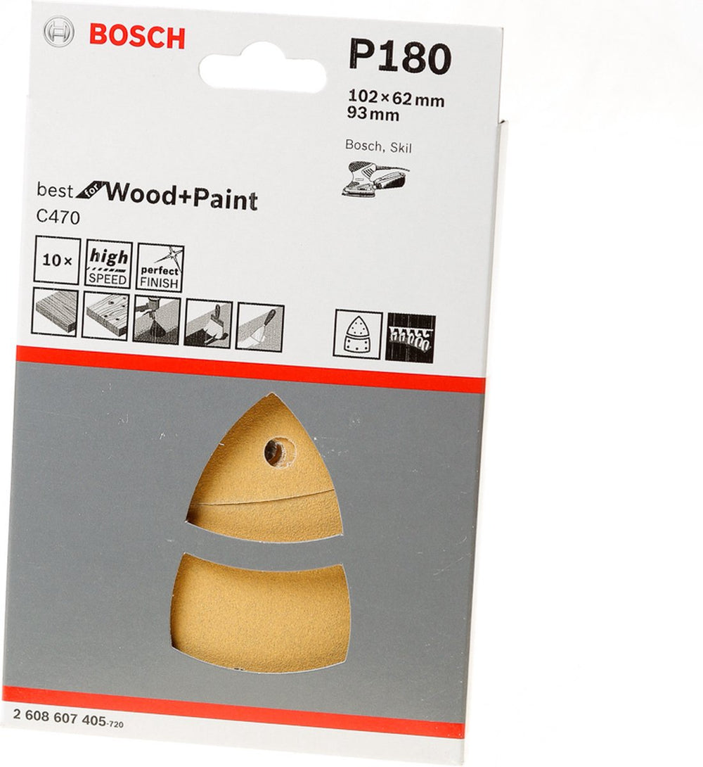 Bosch 10x expert c470 schuurpapier met 11 gaten voor multi-schuur...