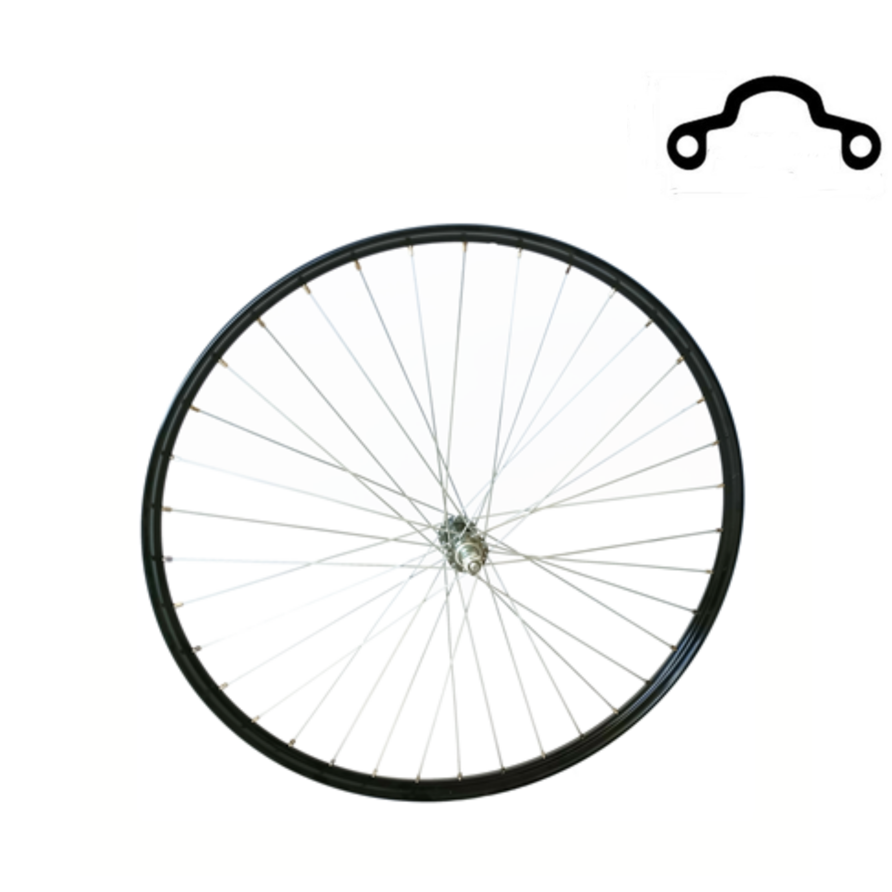 Voorwiel 28x1 1 2 zwart, westwood profiel aluminium velg