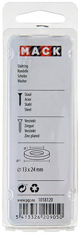 Mack 1018120 - sluitring staal verzinkt 30 st 13 x 24 mm | 5 stuks