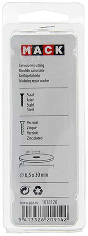 Mack 1018126 - carrosserie sluitring verzinkt40 st 6,5 x 30 mm | 5 stuks