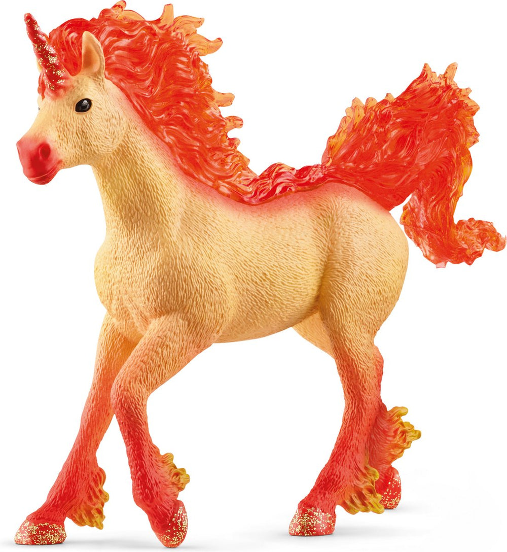 Schleich bayala - elementa vuur eenhoorn hengst - unicorn speelgoed - 70756