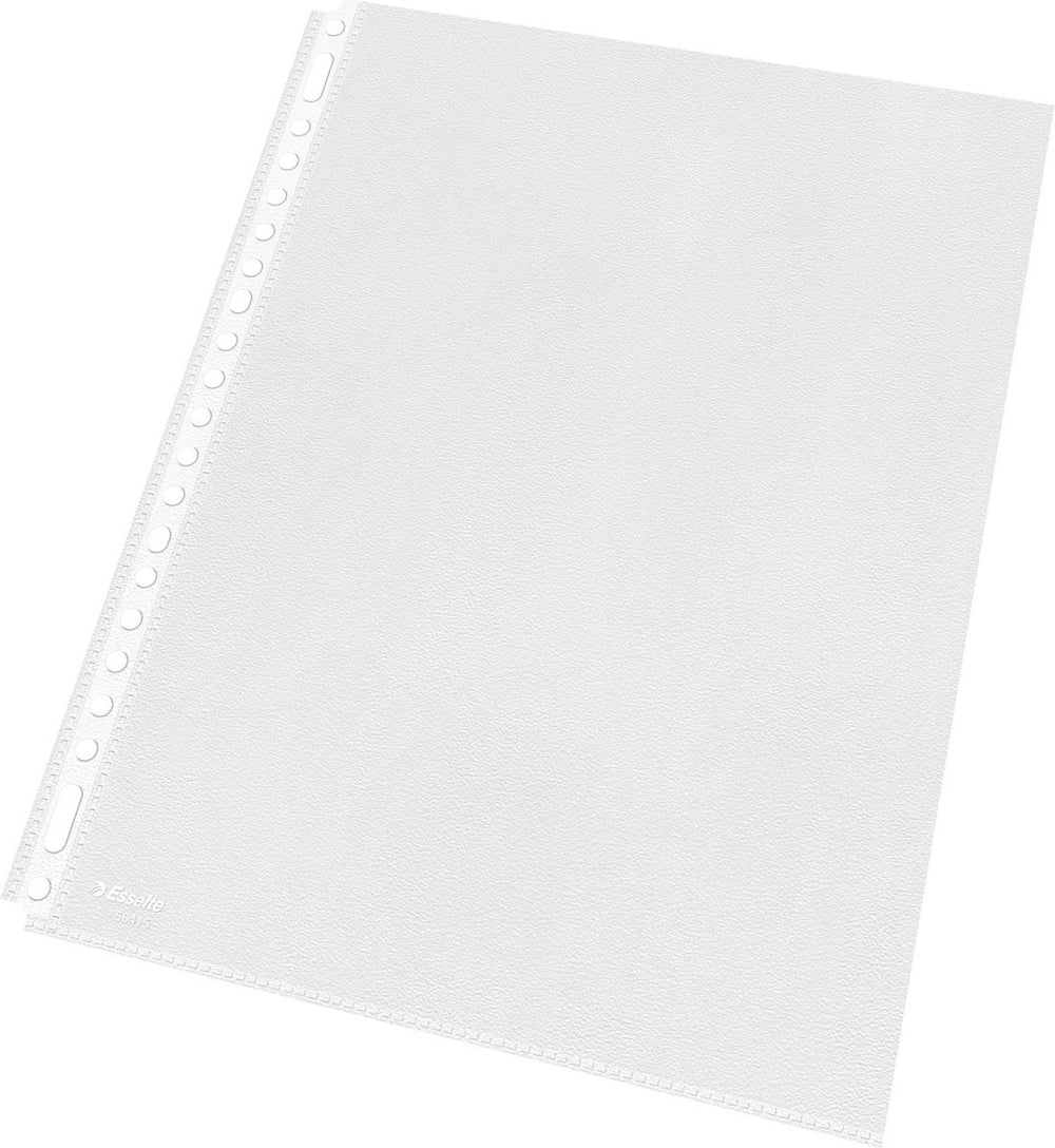 Esselte showtas a4 - 30% pre-consumer gerecycled materiaal - pp - 100 stuks - transparant