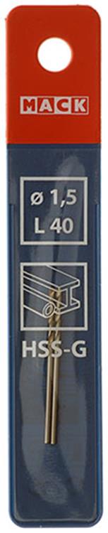 Mack 1018397 - metaalboor hss g din 338 ø 1,5 x 40 mm 2st | 5 stuks