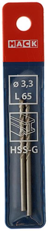 Mack 1018401 - metaalboor hss g din 338 ø 3,3 x 65 mm 2st | 5 stuks