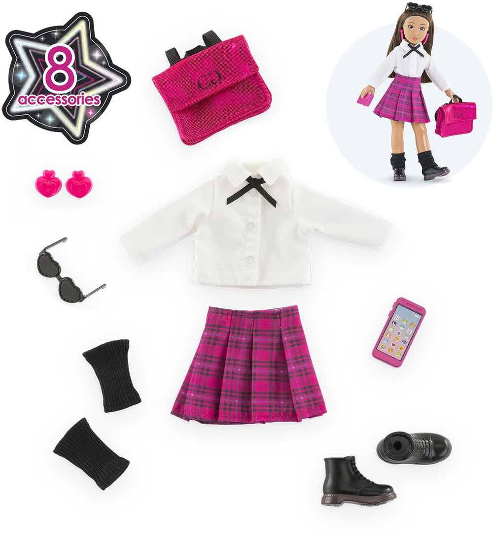 Corolle meisjes - engelse student poppenkleren