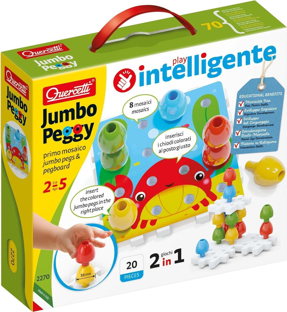 Quercetti jumbo insteekpinnen, 20dlg.