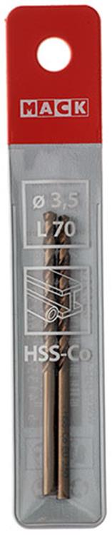 Mack 1018423 - metaalboor hss co5% din 338 ø 3,5 x 70 mm 2st | 5 stuks